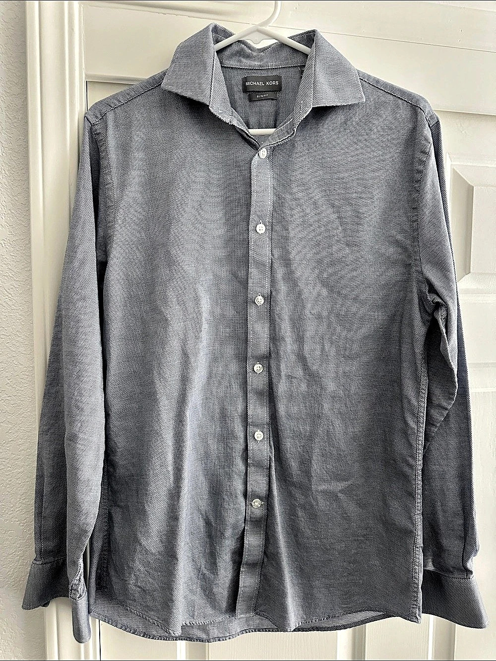 Michael Kors Men's Slim Fit Shirt Gray 15.5 (32/33) Like New